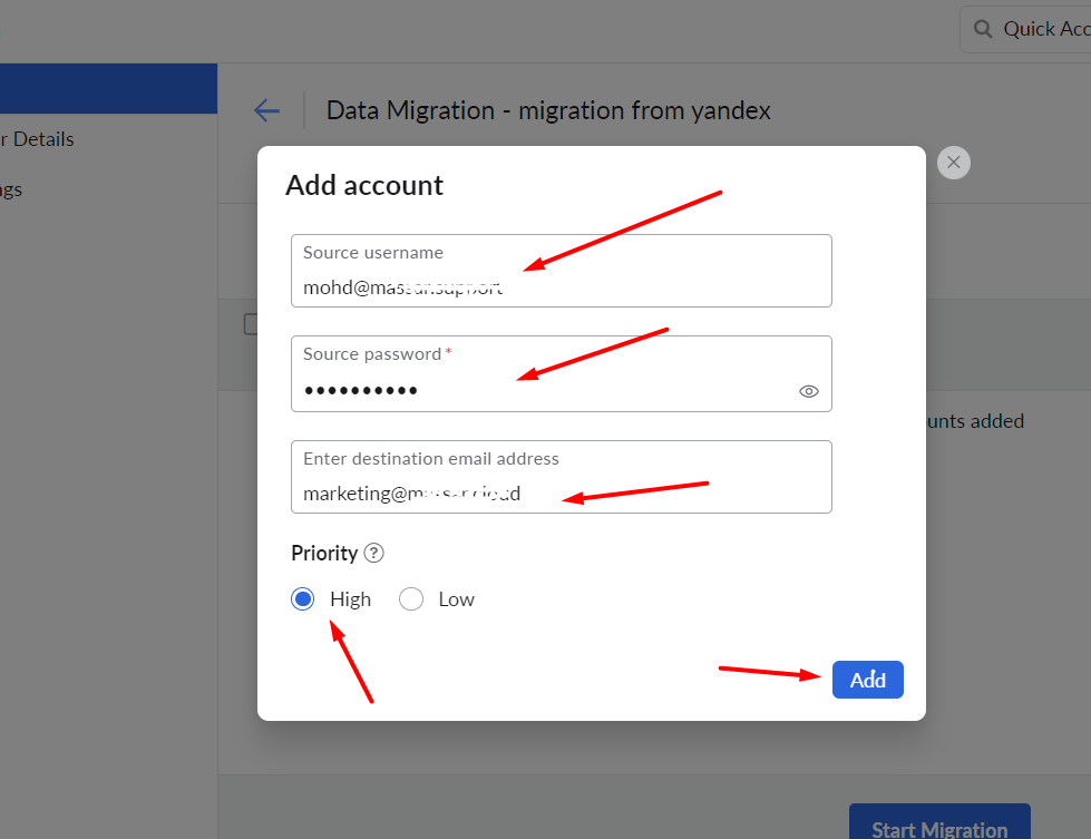 Yandex to zoho data migration start8.png