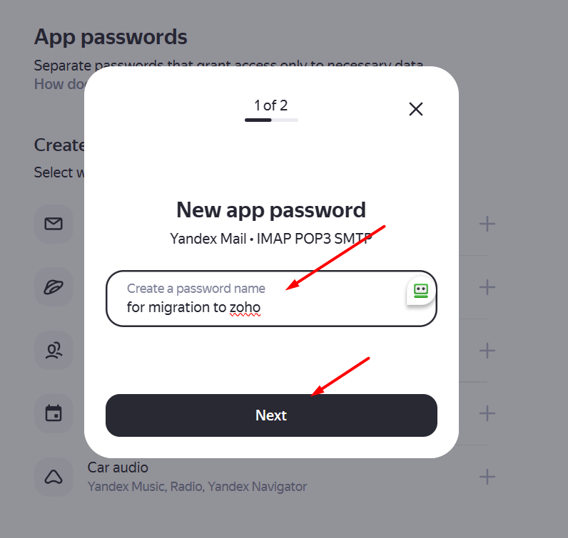 Yandex enable app password 3.png